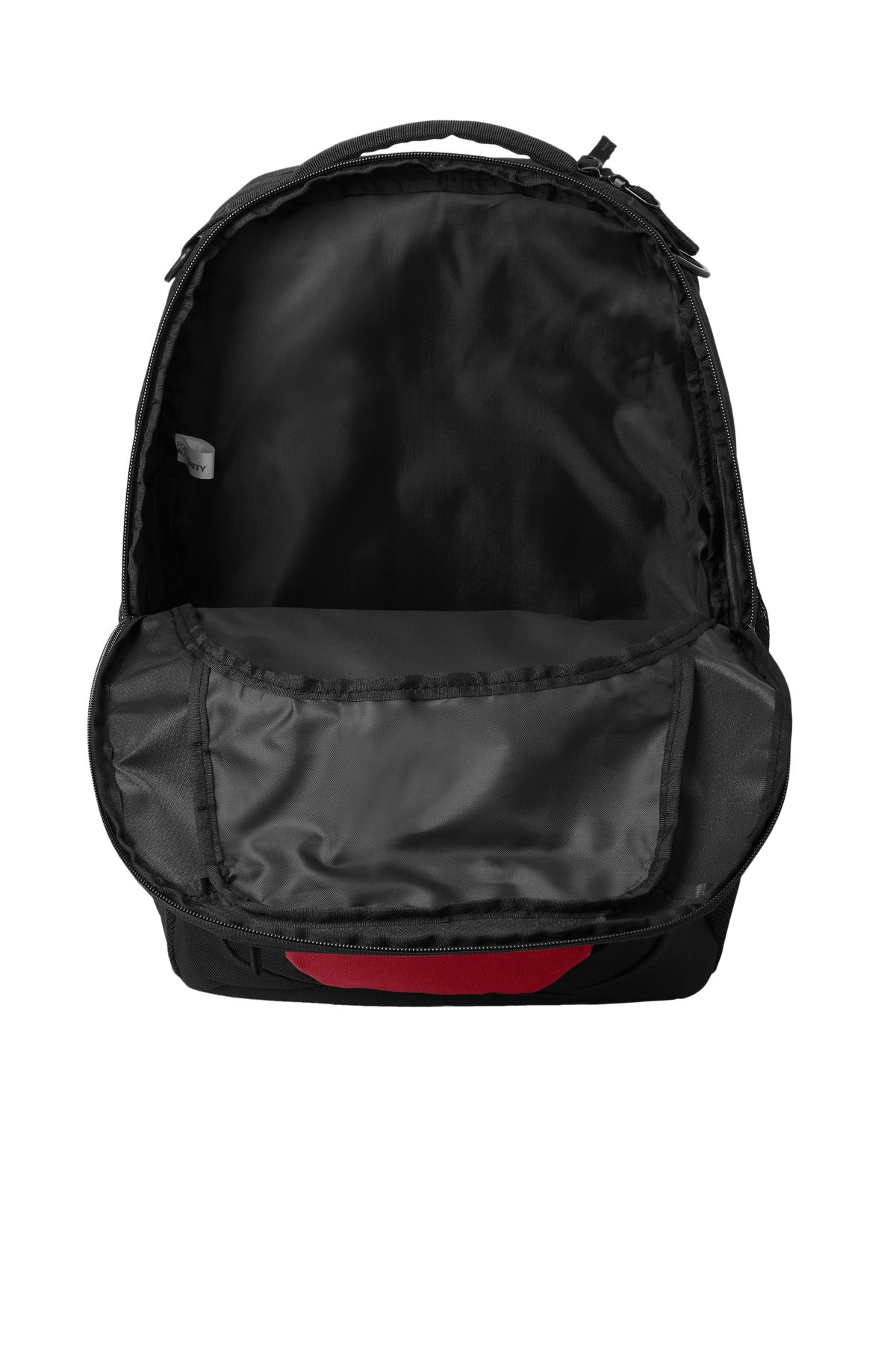Inside View of RichRed/Bk Port Authority Transport Backpack BG232 plain
