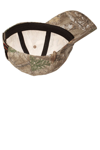 Inside View of RT/Edge Port Authority Pro Camouflage Series Garment-Washed Cap. C871 plain