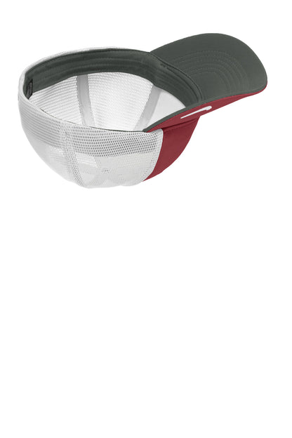 Inside View of TmRd/White Nike Stretch-to-Fit Mesh Back Cap NKFB6448 plain