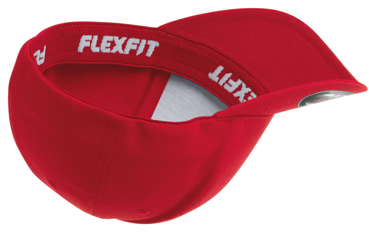 Inside View of True Red Sport-Tek Flexfit Performance Solid Cap. STC17 plain