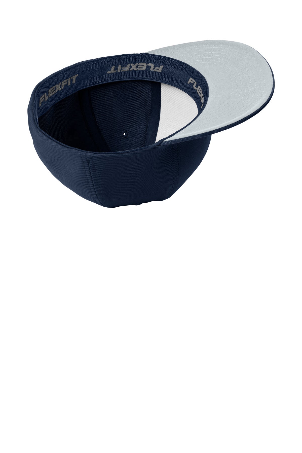 Inside View of TrueNavy Sport-Tek Flexfit Flat Bill Cap STC56 plain