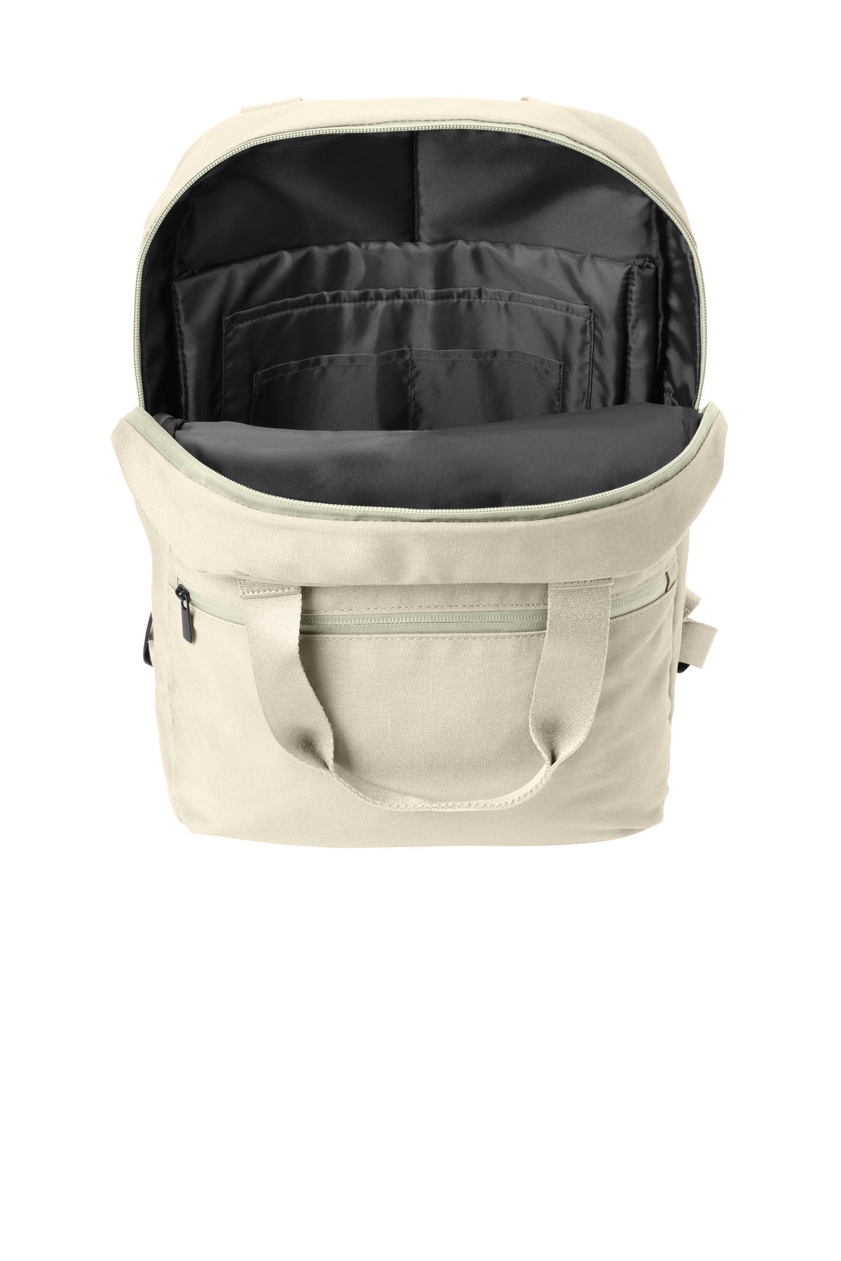 Inside View of WarmQuartz Mercer+Mettle Claremont Handled Backpack MMB211 plain