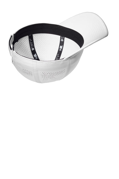 Inside View of White New Era Perforated Performance Cap. NE406 plain