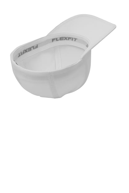 Inside View of White Sport-Tek Flexfit Performance Solid Cap. STC17 plain
