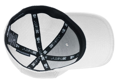 Inside View of White/White New Era - Stretch Mesh Cap. NE1020 plain