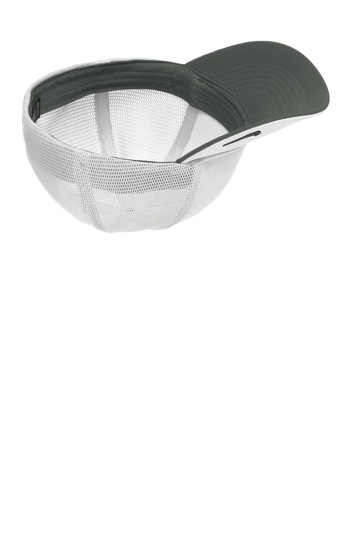 Inside View of Wht/Wht Nike Stretch-to-Fit Mesh Back Cap NKFB6448 plain