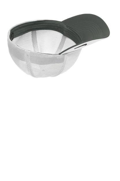 Inside View of Wht/Wht Nike Stretch-to-Fit Mesh Back Cap NKFB6448 plain