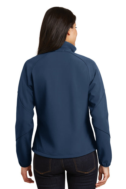 Insignia Blue Port Authority Women's Textured Soft Shell Jacket. L705 plain