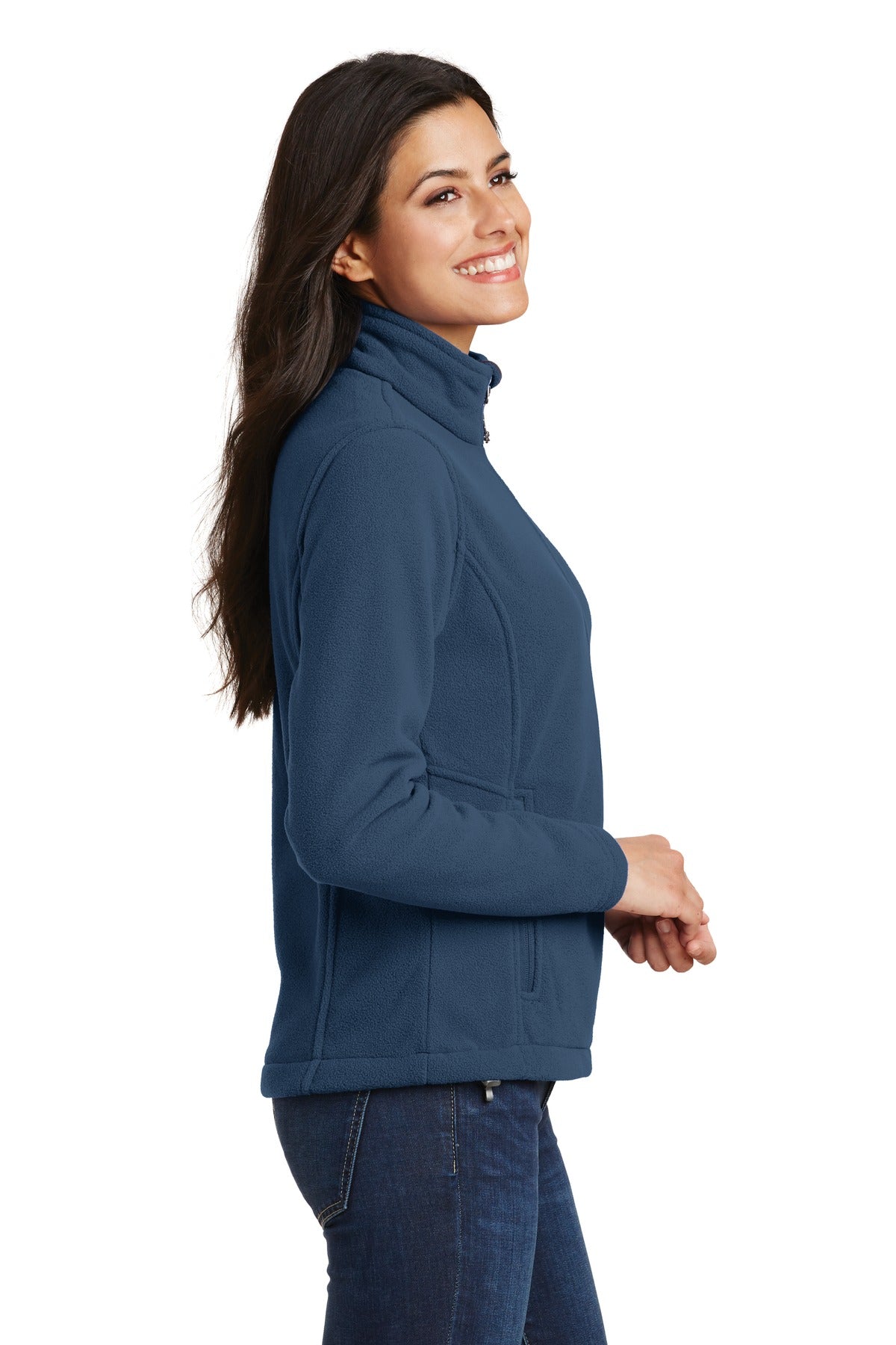 Insignia Blue Port Authority Women's Value Fleece Jacket. L217 plain