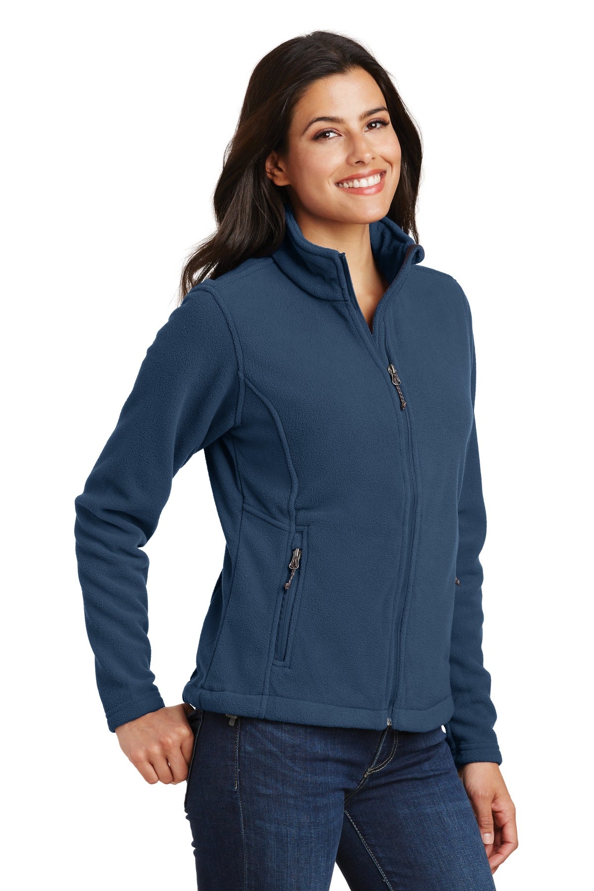 Insignia Blue Port Authority Women's Value Fleece Jacket. L217 plain