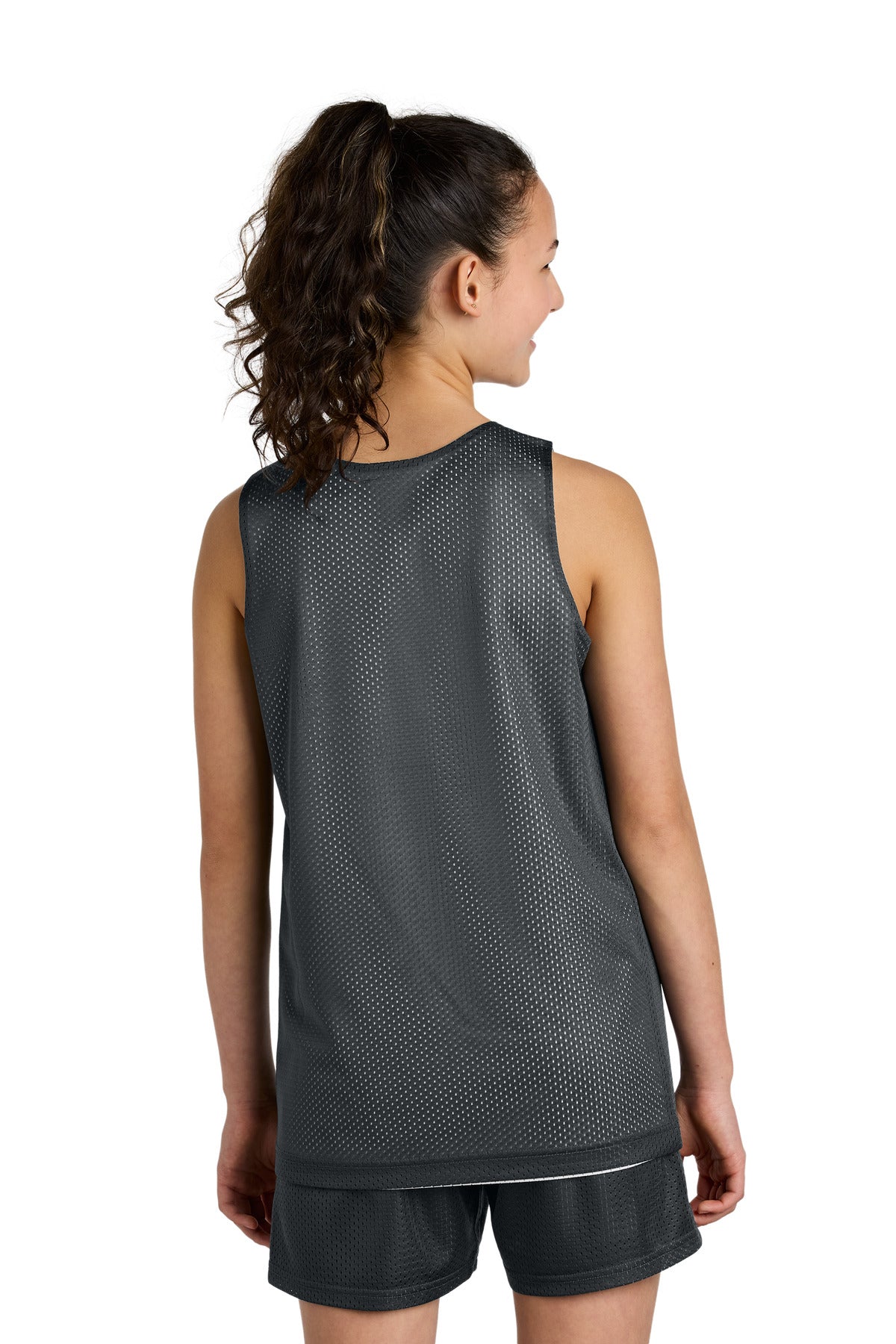 IrGy/White Sport-Tek Youth PosiCharge Reversible Mesh Tank YST5000 plain