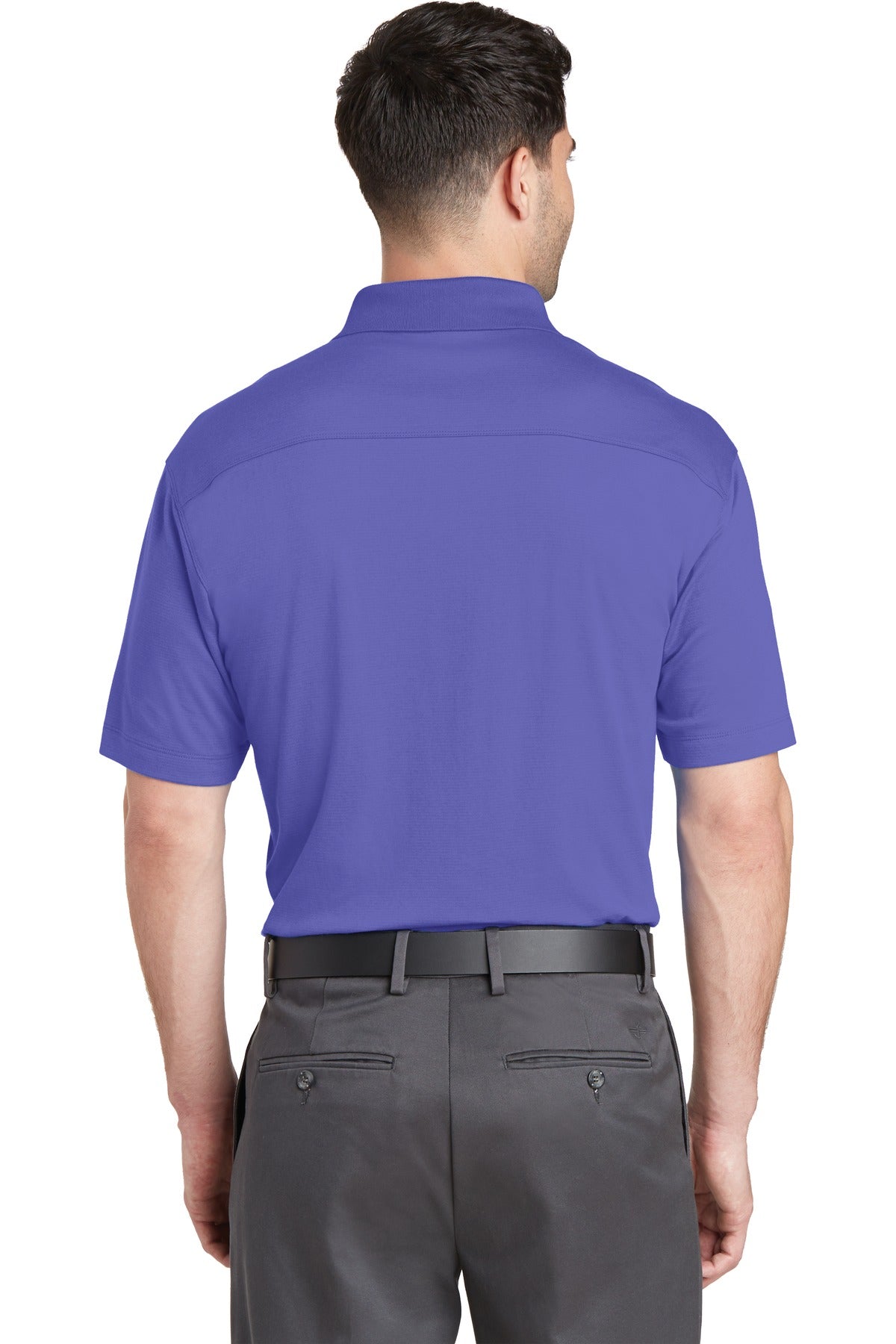 Iris Blue Port Authority Rapid Dry Mesh Polo. K573 plain