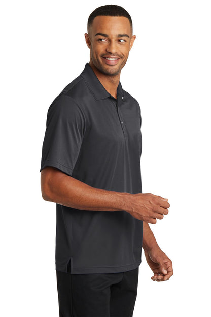 Iron Grey CornerStone Micropique Gripper Polo. CS421 plain