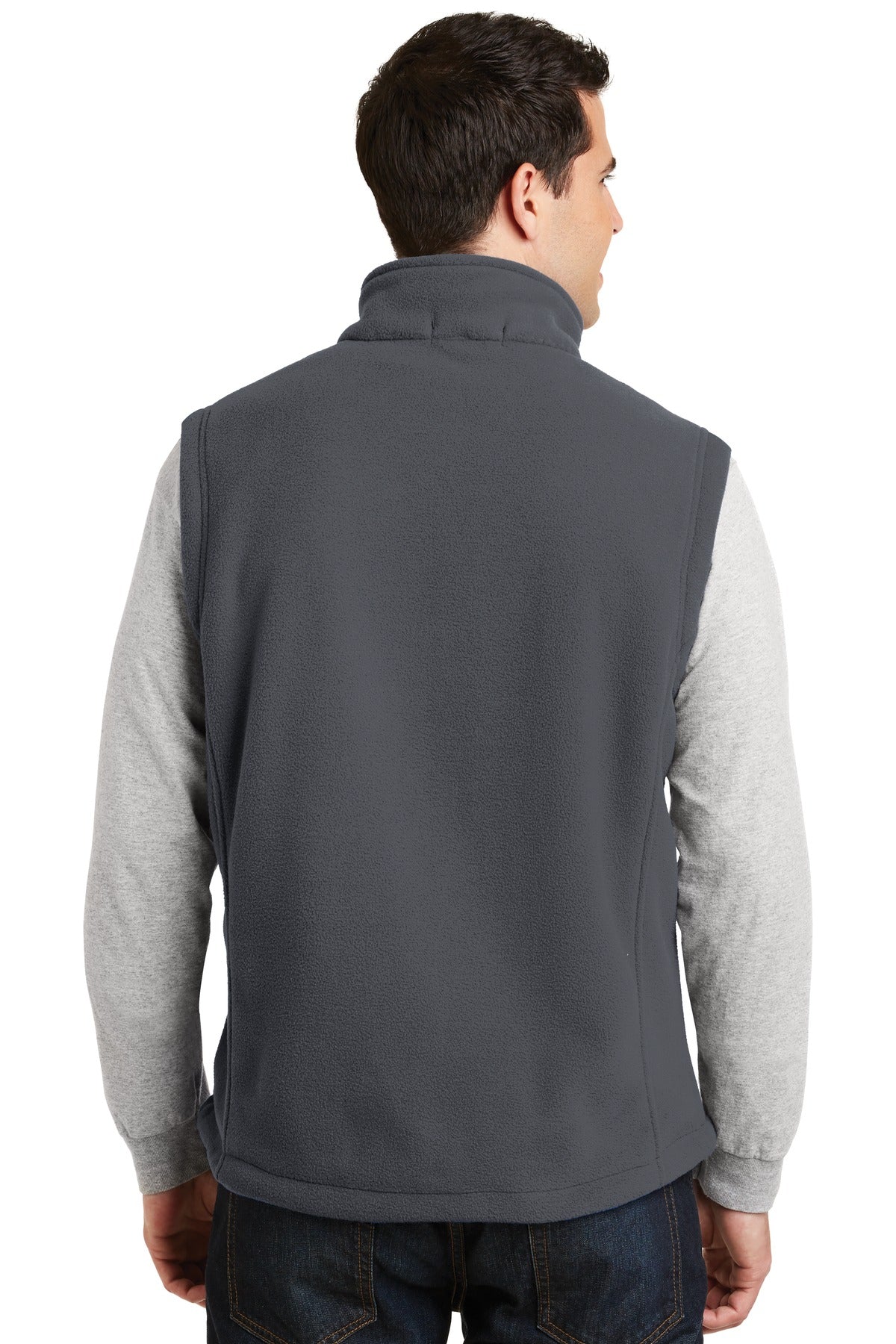 Iron Grey Port Authority Value Fleece Vest. F219 plain
