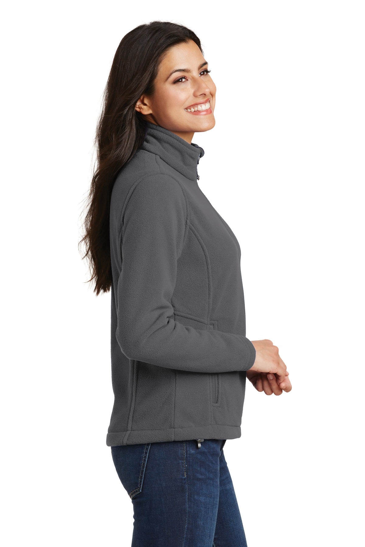 Iron Grey Port Authority Women's Value Fleece Jacket. L217 plain