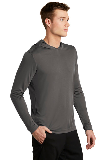 Iron Grey Sport-Tek PosiCharge Competitor Hooded Pullover. ST358 plain