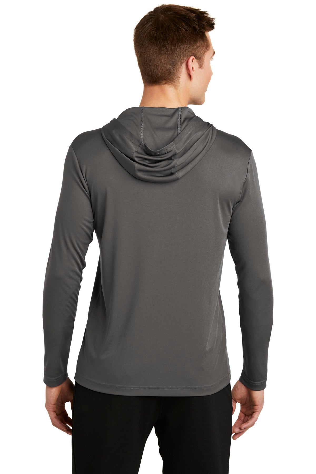 Iron Grey Sport-Tek PosiCharge Competitor Hooded Pullover. ST358 plain