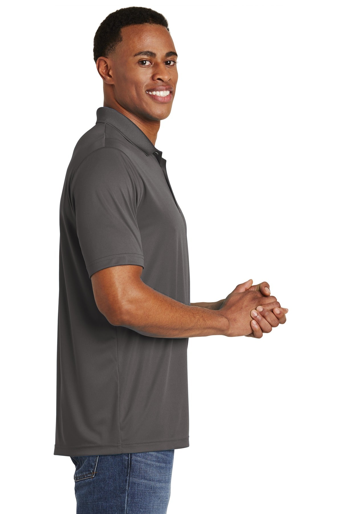 Iron Grey Sport-Tek PosiCharge Competitor Polo. ST550 plain
