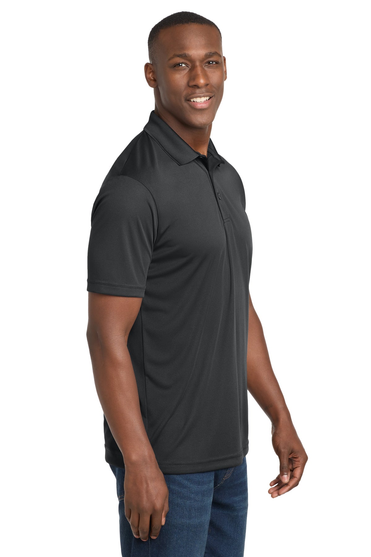 Iron Grey Sport-Tek PosiCharge Competitor Polo. ST550 plain