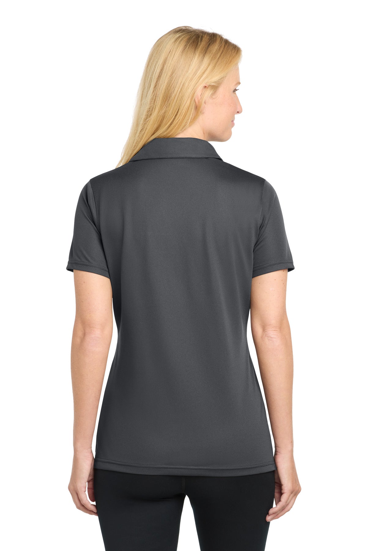 Iron Grey Sport-Tek Women's PosiCharge Active Textured Polo. LST690 plain