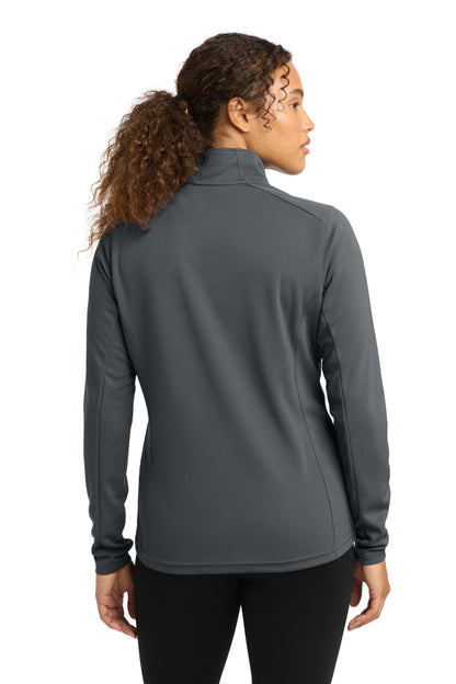Iron Grey Sport-Tek Women's Sport-Wick Textured 1/4-Zip Pullover. LST860 plain