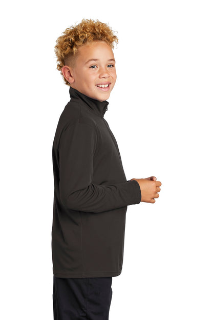 Iron Grey Sport-Tek Youth PosiCharge Competitor 1/4-Zip Pullover. YST357 plain
