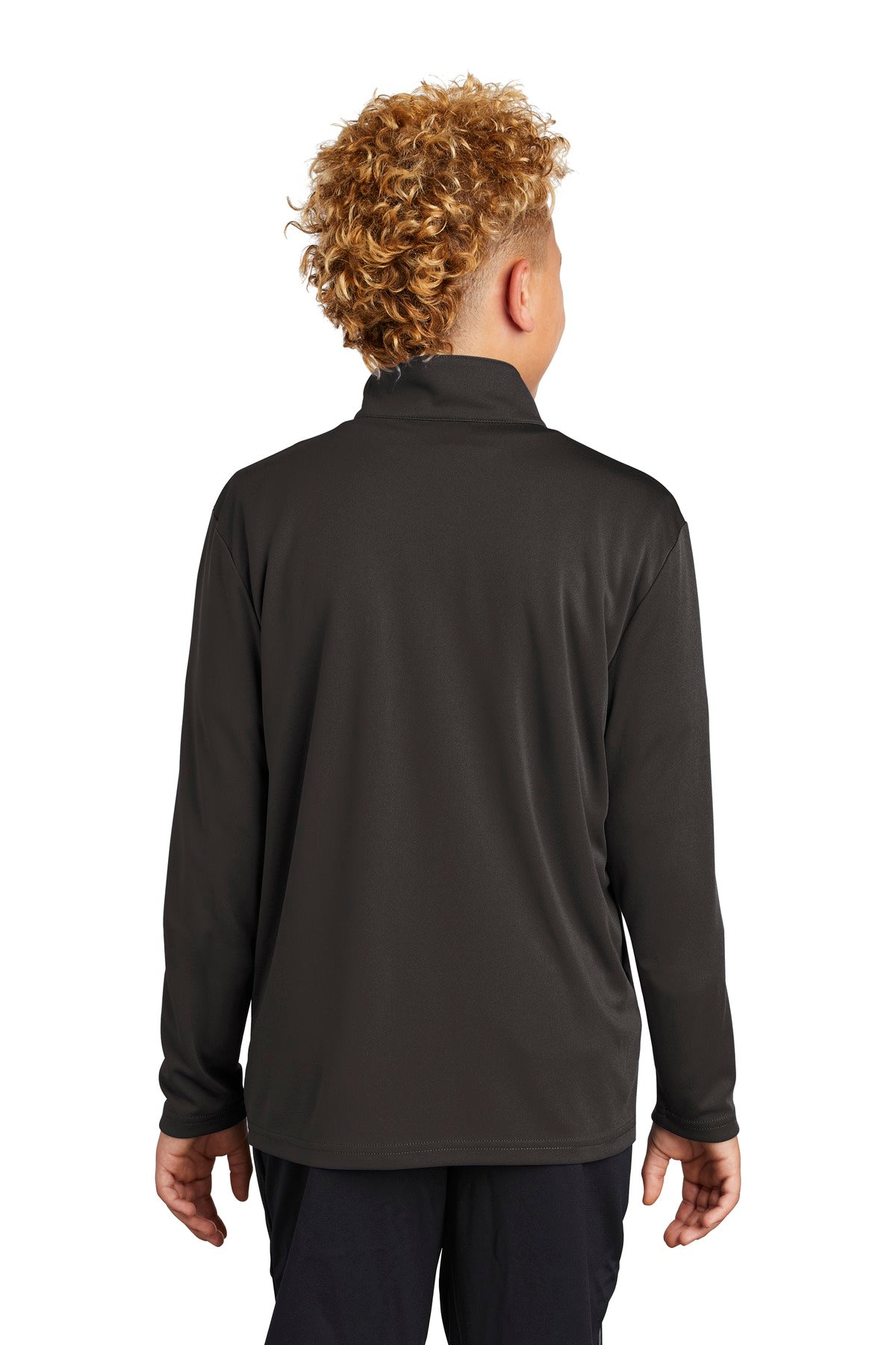 Iron Grey Sport-Tek Youth PosiCharge Competitor 1/4-Zip Pullover. YST357 plain