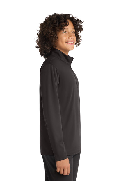 Iron Grey Sport-Tek Youth PosiCharge Competitor 1/4-Zip Pullover. YST357 plain