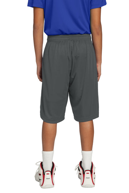 Iron Grey Sport-Tek Youth PosiCharge Competitor Short. YST355 plain