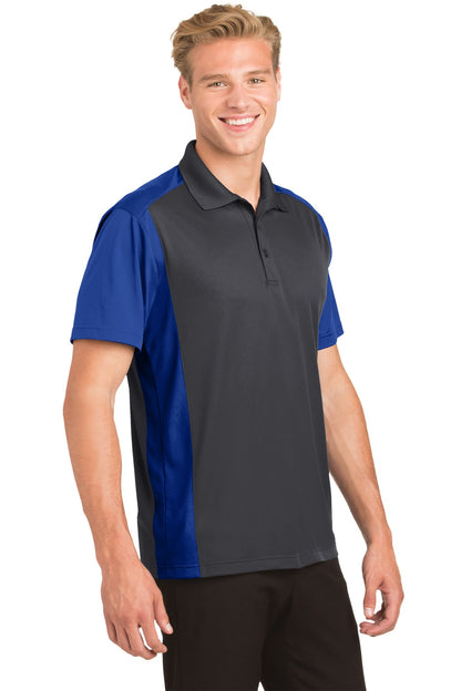 Iron Gy/Tr Roy Sport-Tek Colorblock Micropique Sport-Wick Polo. ST652 plain