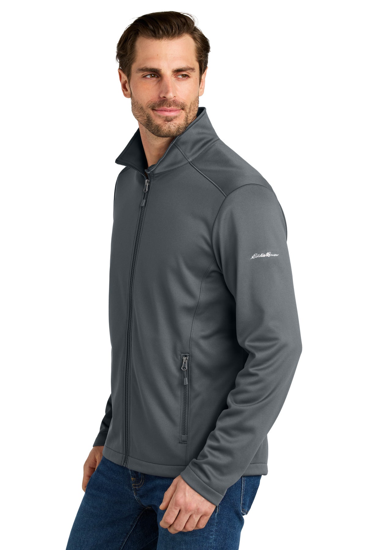 IronGate Eddie Bauer Smooth Mid Layer Fleece Full-Zip EB2460 plain