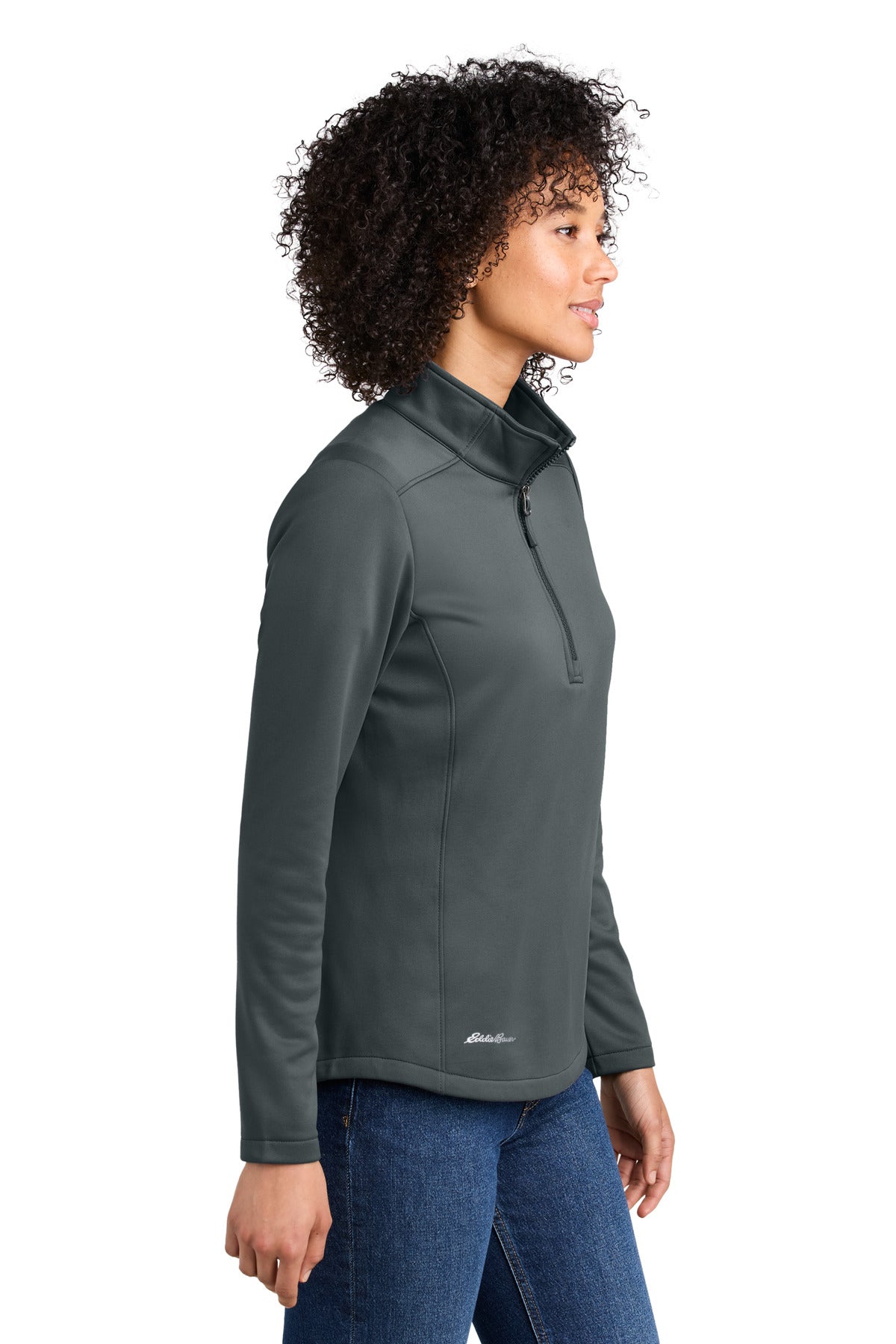 IronGate Eddie Bauer Women's Smooth Mid Layer Fleece 1/2-Zip EB2370 plain