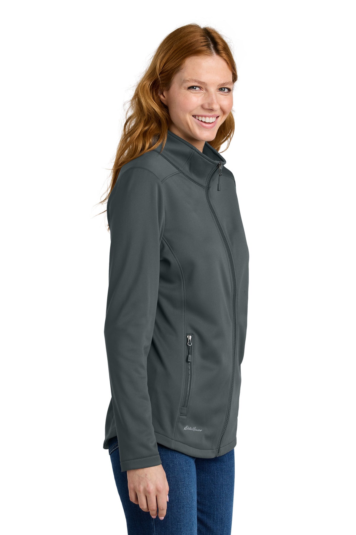 IronGate Eddie Bauer Women's Smooth Mid Layer Fleece Full-Zip EB2470 plain
