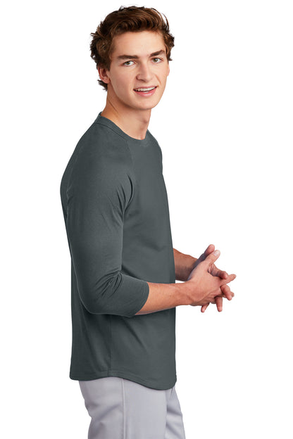 IronGrey Sport-Tek Colorblock Raglan Jersey. T200 plain