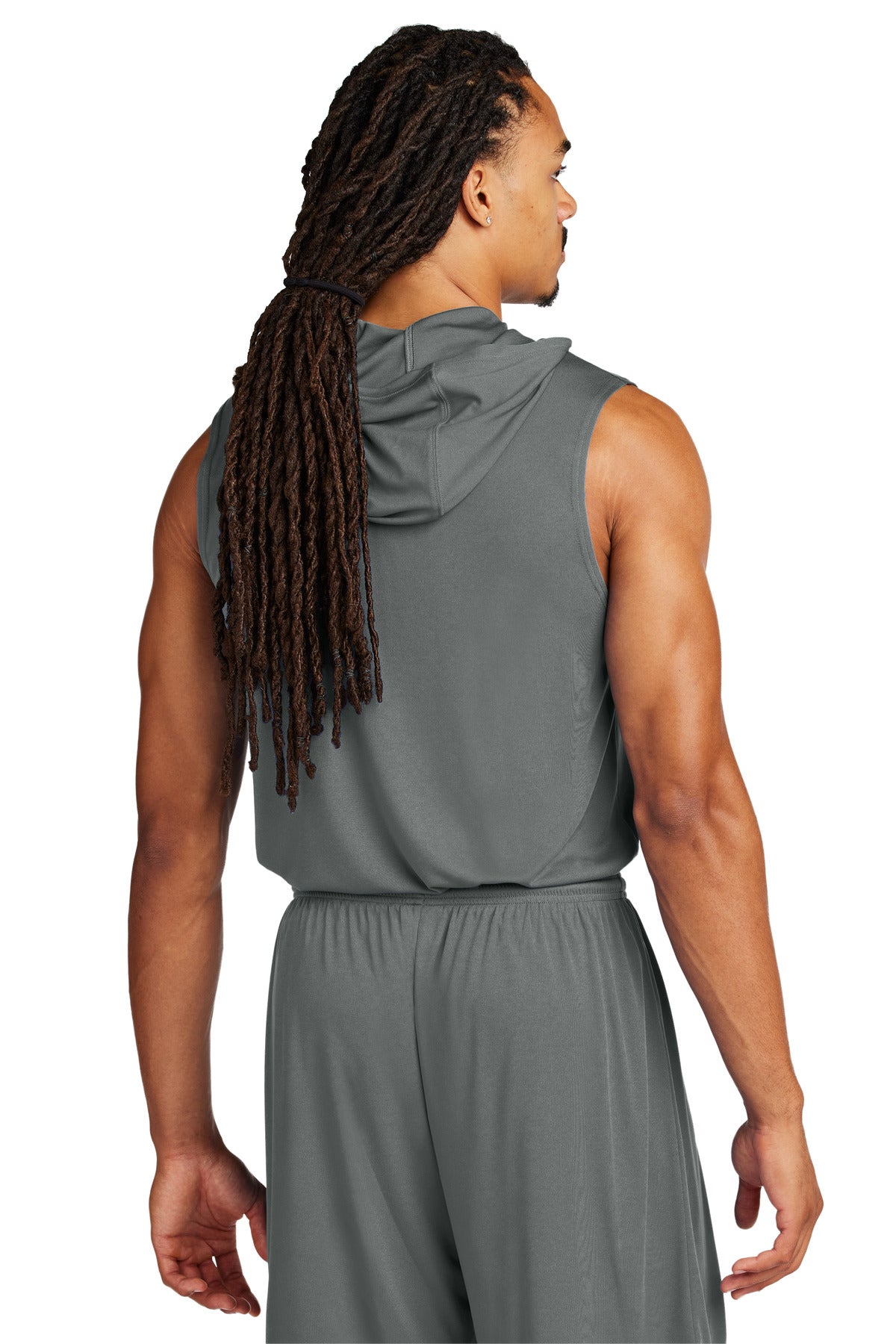 IronGrey Sport-Tek Competitor Sleeveless Hoodie ST352H plain
