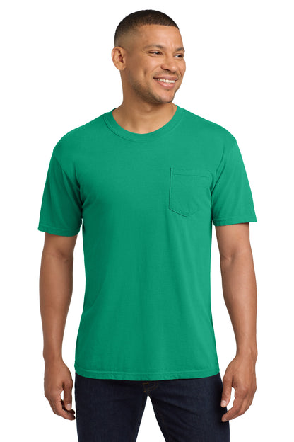 IslandGrn COMFORT COLORS Heavyweight Ring Spun Pocket Tee. 6030 plain