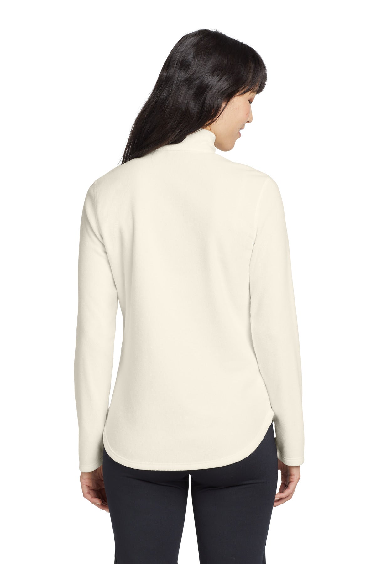 Ivory Eddie Bauer Women's 1/2-Zip Microfleece Jacket EB227 plain