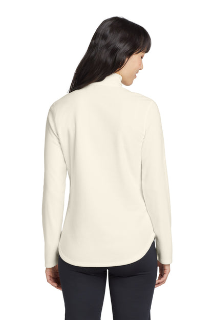Ivory Eddie Bauer Women's 1/2-Zip Microfleece Jacket EB227 plain