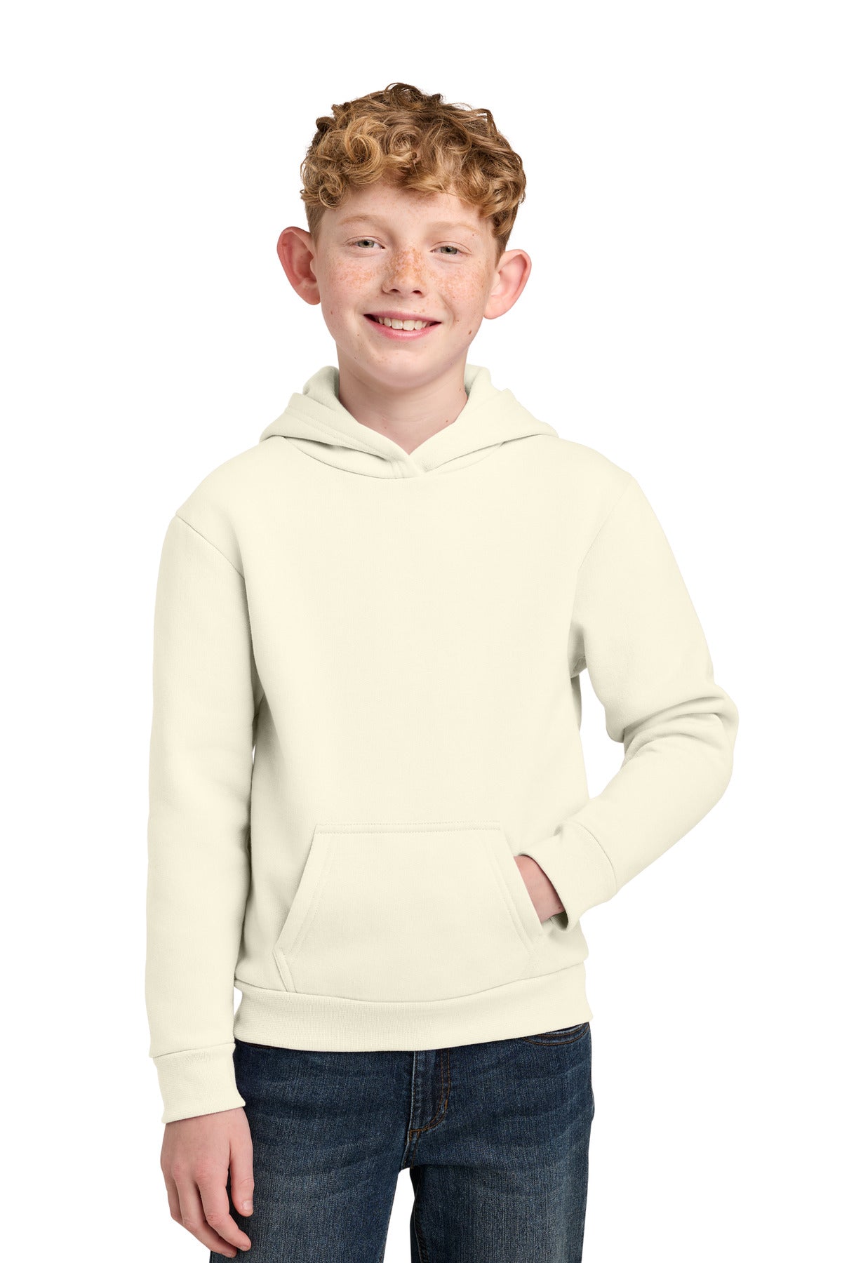 Ivory Port & Co Youth Easy Fleece Pullover Hooded Sweatshirt PC68YH