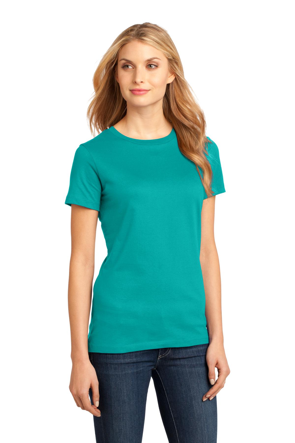 Jade District Women's Perfect Weight Tee. DM104L plain