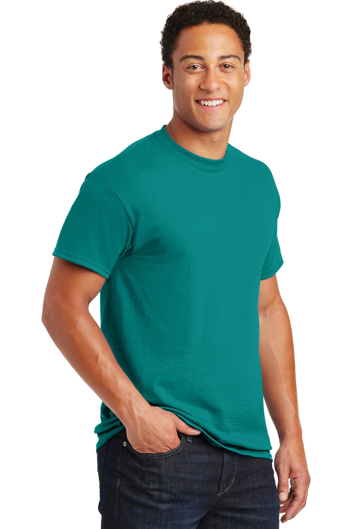 Jade Dome Gildan DryBlend 50 Cotton/50 Poly T-Shirt. 8000 plain