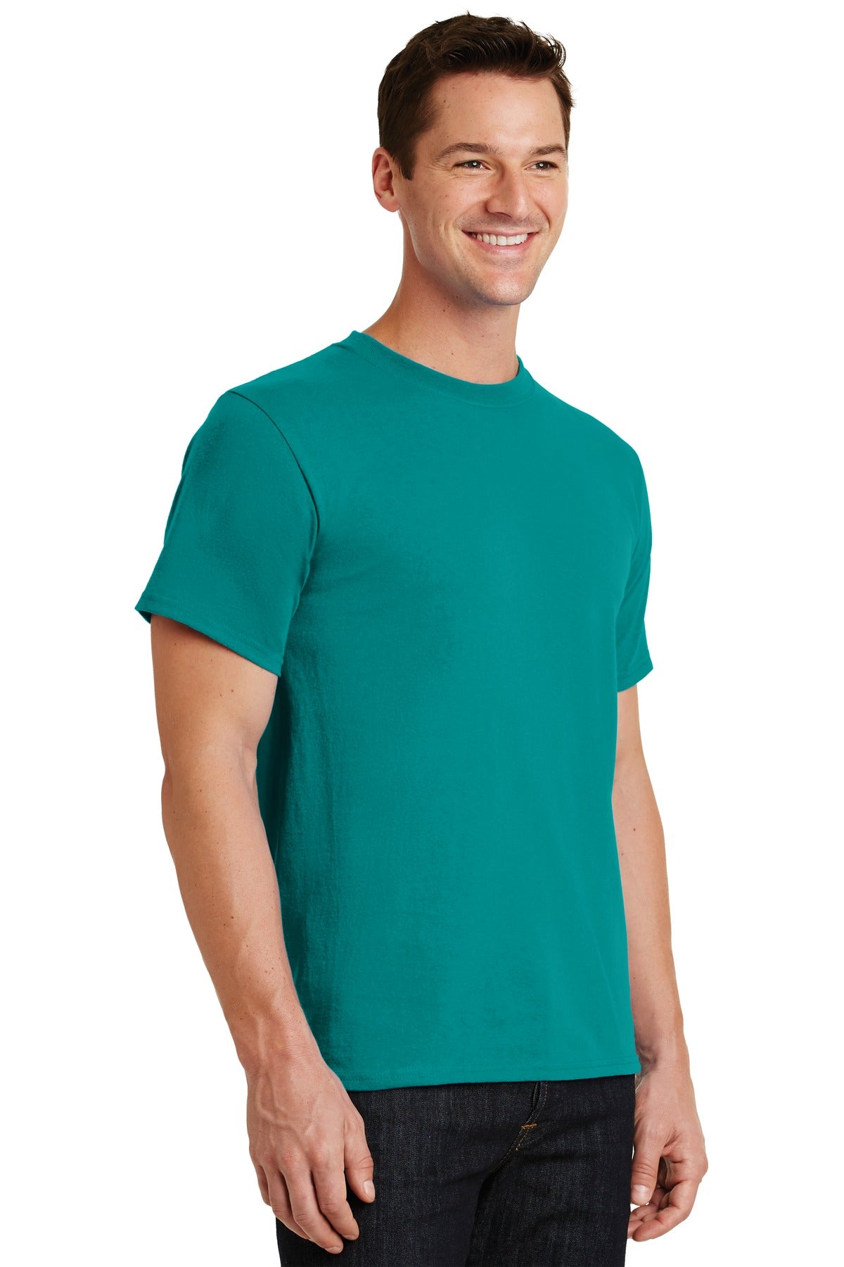 Jade Green Port & Co Essential Tee. PC61 plain