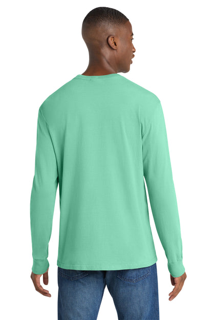 Jadeite Port & Co Beach Wash Garment-Dyed Long Sleeve Tee PC099LS plain