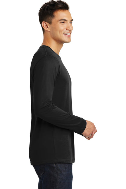 Jet Black District Perfect Weight Long Sleeve Tee. DT105 plain