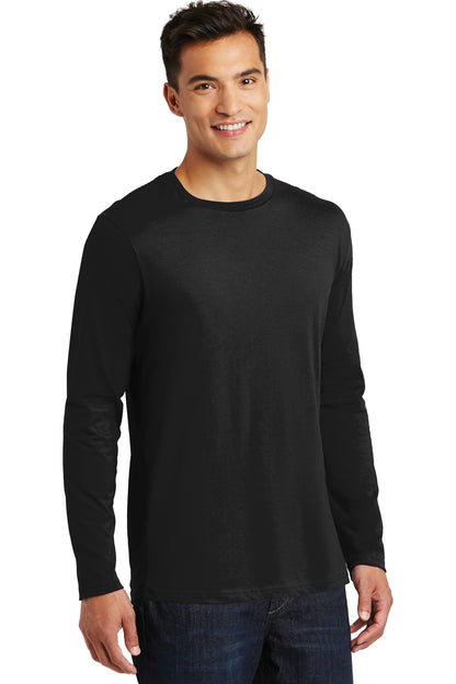 Jet Black District Perfect Weight Long Sleeve Tee. DT105 plain