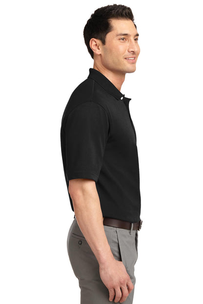 Jet Black Port Authority Tall Rapid Dry Polo. TLK455 plain
