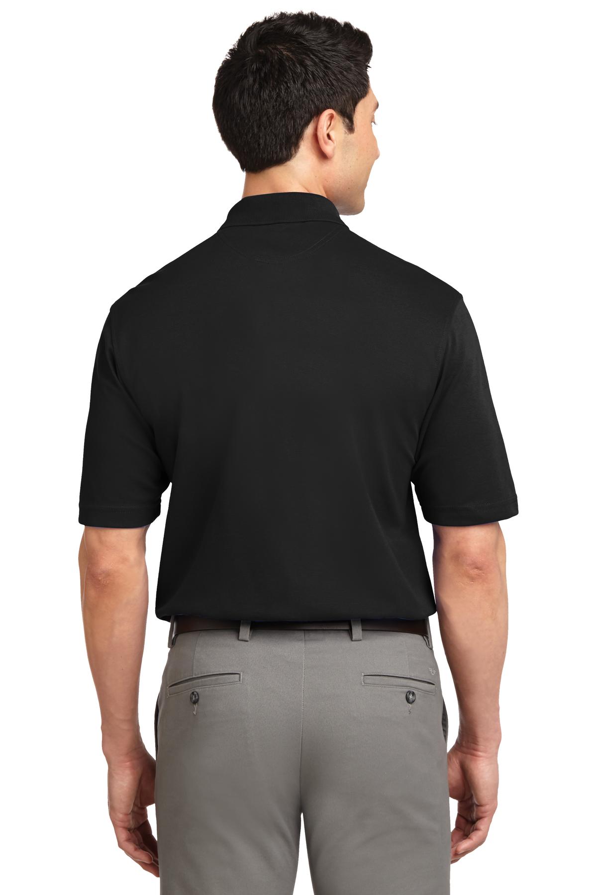 Jet Black Port Authority Tall Rapid Dry Polo. TLK455 plain