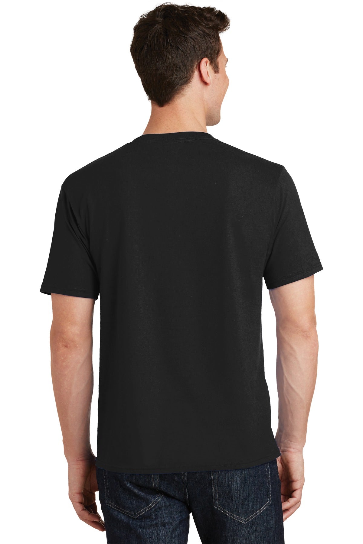 Jet Black Port & Co Fan Favorite Tee. PC450 plain
