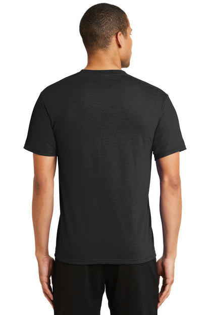 Jet Black Port & Co Performance Blend Tee. PC381 plain