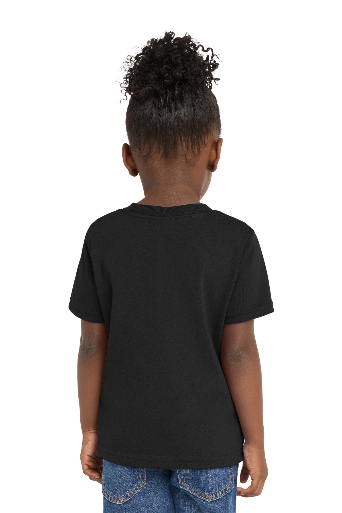 Jet Black Port & Co Toddler Core Cotton Tee. CAR54T plain